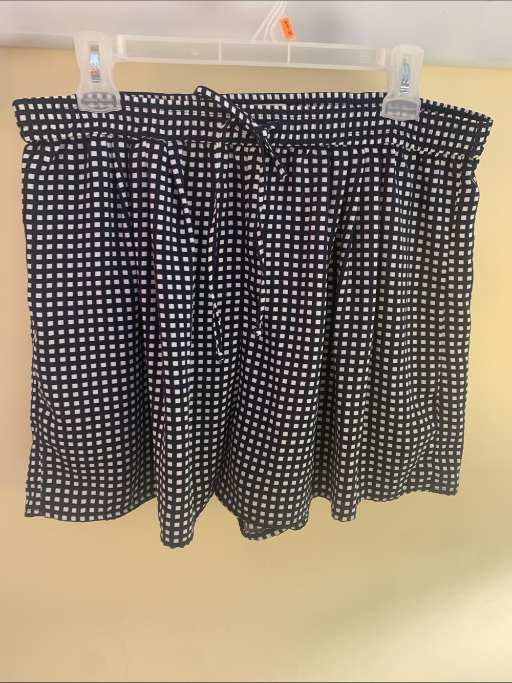 J. Crew Navy and White Gingham Skater Shorts